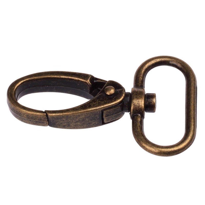 CAFORO 1-inch Antique Brass Curved Lobster Clasps Swivel Trigger Clips Snap (Pack of 20) - Image 3
